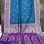 Teal soft banarasi silk saree with zari weaving meenakari design