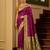 Wine soft banarasi silk saree with zari weaving meenakari design