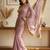 Lavender Color butti Beautiful lace border work border design with beautiful pallu Silk Blend Saree