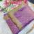 Lavender Color butti Beautiful lace border work border design with beautiful pallu Silk Blend Saree