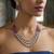 ruby red marquise crystal choker necklace set with chandelier earrings â€“ bridal jewellery