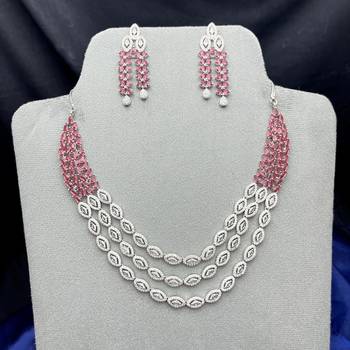 ruby red marquise crystal choker necklace set with chandelier earrings â€“ bridal jewellery 3