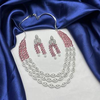 ruby red marquise crystal choker necklace set with chandelier earrings â€“ bridal jewellery 4