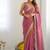 Pink Color butti Beautiful lace border work border design with beautiful pallu Silk Blend Saree