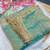 Sea Green butti Beautiful lace border work border design with beautiful pallu Silk Blend Saree