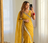 Yellow butti Beautiful lace border work border design with beautiful pallu Silk Blend Saree