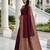 Wine soft silk blend saree with zari weaving meenakari design