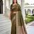 Green soft silk blend saree with zari weaving meenakari design