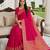 Pink soft silk blend saree with zari weaving meenakari design