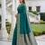 Sea green soft silk blend saree with zari weaving meenakari design