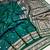 Sea green soft silk blend saree with zari weaving meenakari design