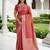 Peach soft silk blend saree with zari weaving meenakari design
