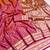 Peach soft silk blend saree with zari weaving meenakari design