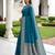 Teal soft silk blend saree with zari weaving meenakari design