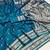 Teal soft silk blend saree with zari weaving meenakari design