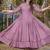 Onion pink rayon digital print designer gown for festive