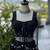 Black Cotton 8 Meter Flared Chaniya Choli For Navratri Set with Padded Dori Blouse for Women (Fully Stitched)