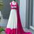 White & Rani Pink Cotton Chaniya Choli For Navratri Set with Mirror Work Lace & Pure Georgette Embroidered Dupatta