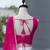 White & Rani Pink Cotton Chaniya Choli For Navratri Set with Mirror Work Lace & Pure Georgette Embroidered Dupatta