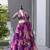 Purple Digital Printed Organza Chaniya Choli For Navratri Set with Sequins Blouse & Matching Dupatta 