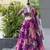 Purple Digital Printed Organza Chaniya Choli For Navratri Set with Sequins Blouse & Matching Dupatta 
