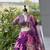 Purple Digital Printed Organza Chaniya Choli For Navratri Set with Sequins Blouse & Matching Dupatta 