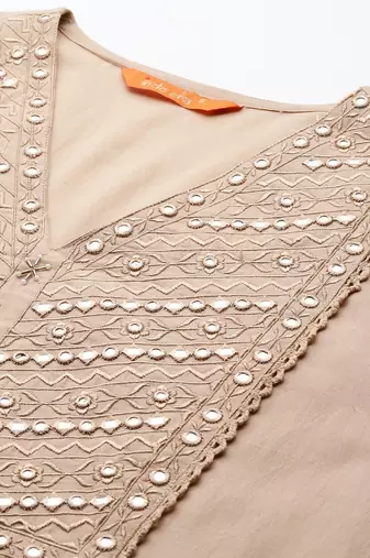 Floral Embroidered Kurta with Trousers & Dupatta