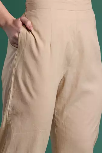 Floral Embroidered Kurta with Trousers & Dupatta