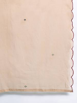 Floral Embroidered Kurta with Trousers & Dupatta 4