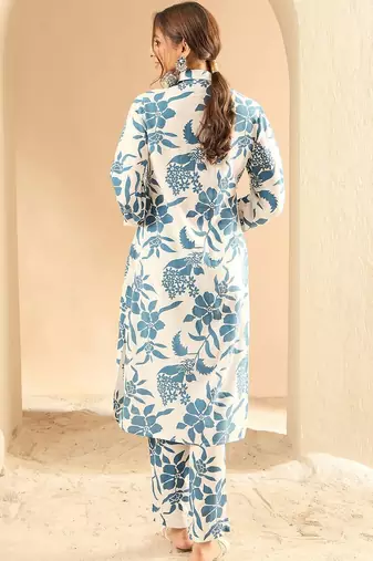 Women Floral Printed Kurta with Trousers
