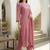 Women Floral Embroidered Thread Work Kurta with Trousers & With Dupatta