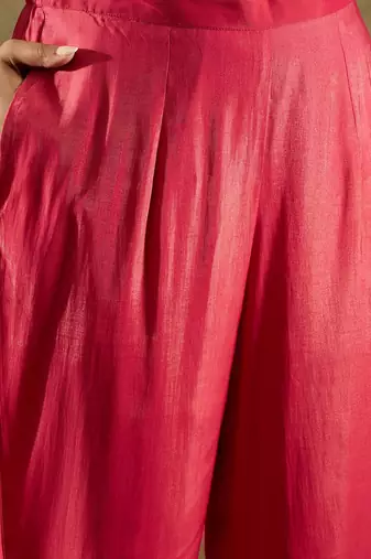 Floral Embroidered Kurta With Trousers & Dupatta