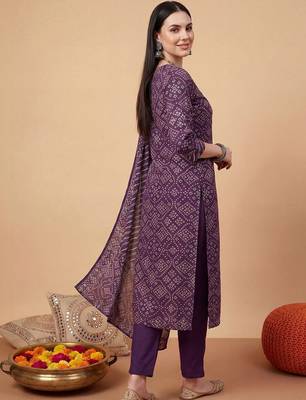 Women Ethnic Motifs Printed Thread Work Cotton Kurta with Trousers & With Dupatta 3