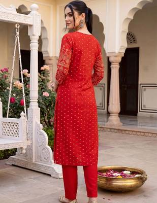 Women Ethnic Motifs Printed Angrakha Cotton Kurta with Trousers & Dupatta 4