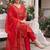 Women Ethnic Motifs Printed Angrakha Cotton Kurta with Trousers & Dupatta