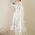 Floral Embroidered Thread Work Cotton Kurta With Trouser & Dupatta