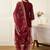 Floral Embroidered Round Neck Straight Kurta With Trousers & Dupatta