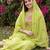 Women Floral Embroidered Tiered Thread Work Cotton Kurta with Trousers & With Dupatta