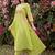Women Floral Embroidered Tiered Thread Work Cotton Kurta with Trousers & With Dupatta