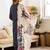 Women Floral Embroidered Thread Work Kurta with Harem Pants & With Dupatta