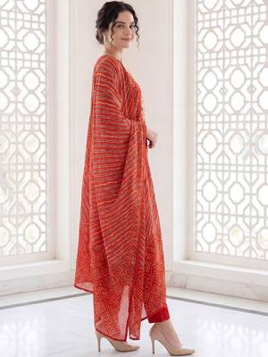 Women Ethnic Motifs Printed Mirror Work Cotton Kurta with Trousers & With Dupatta 6