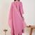 Floral Embroidered Thread Work Straight Kurta with Trousers & Dupatta