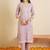 Women Floral Embroidered Thread Work Cotton Kurta with Trousers & With Dupatta