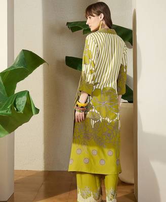 Women Viscose Rayon Printed A-Line Kurta Set 4