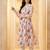 Women Floral Printed Pleated Cotton Kurta with Trousers