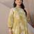 Floral Printed Cotton Straight Kurta With Trousers
