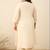Plus Size Off White Embroidered A-Line Kurta Trousers Set