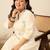 Plus Size Off White Embroidered A-Line Kurta Trousers Set