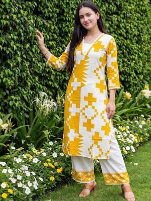 Women Printed Kurta with Palazzos 1