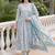 Women Floral Printed Empire Cotton Kurta with Trousers & With Dupatta